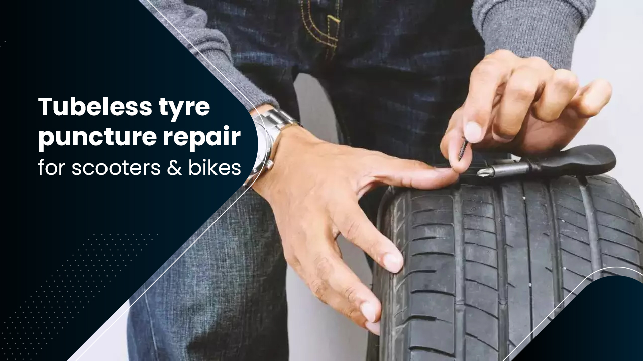 Tubeless type puncture repair for scooters and bikes: How to quick fix during emergency