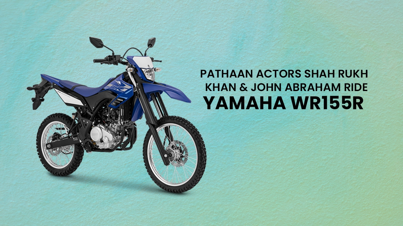 Pathaan actors Shah Rukh Khan and John Abraham ride Yamaha WR155R in a thrilling chase 