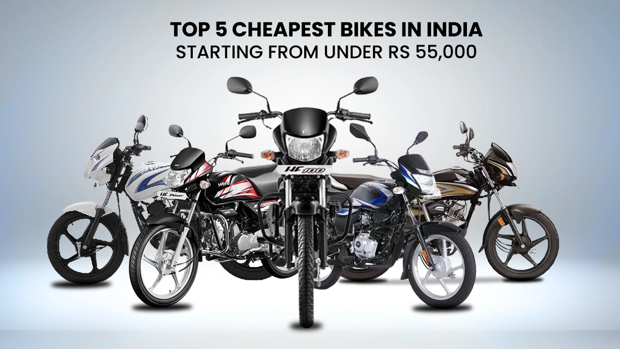 Top 5 Cheapest Bikes In India Starting From Under Rs 55,000