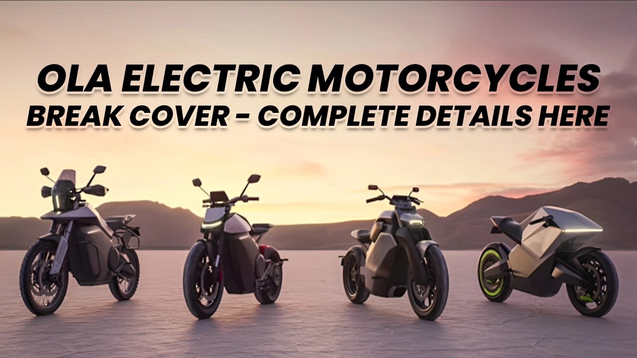 Exciting Ola Electric Motorcycles Break Cover - Complete Details Here