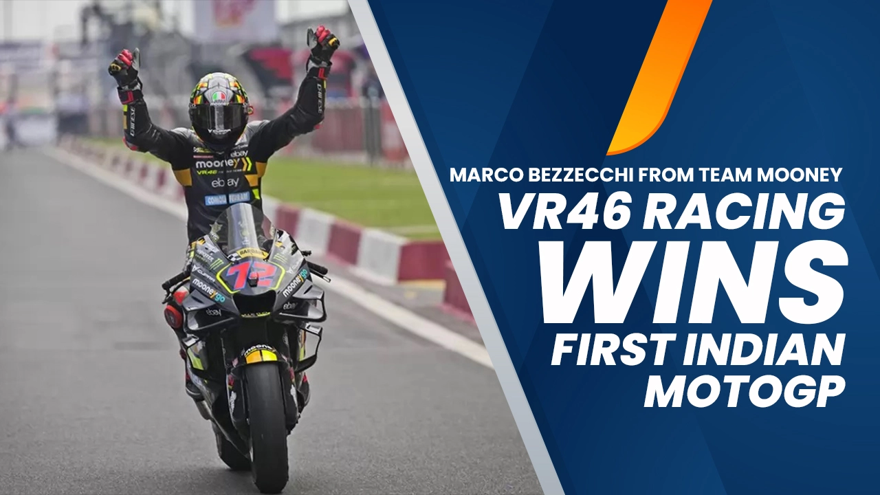 Marco Bezzecchi from Team Mooney VR46 Racing Team wins first Indian MotoGP