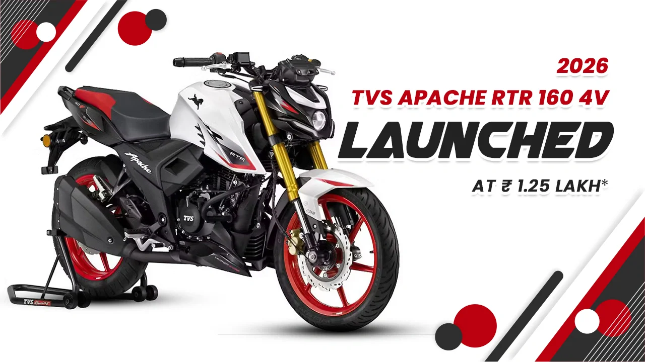 2026 TVS Apache RTR 160 4V Launched at Rs 1.25 Lakh — More Features ...